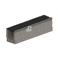 Лоток водоотводный бетонный серии Super C250 с решеткой 1000x165x165 за 8050 ₽